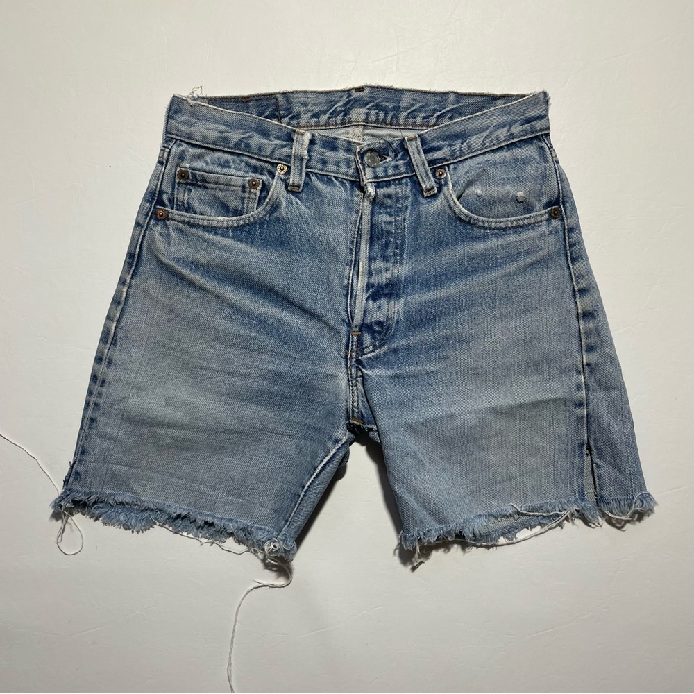 80s Levi's Selvedge Denim Light Blue Jean Shorts